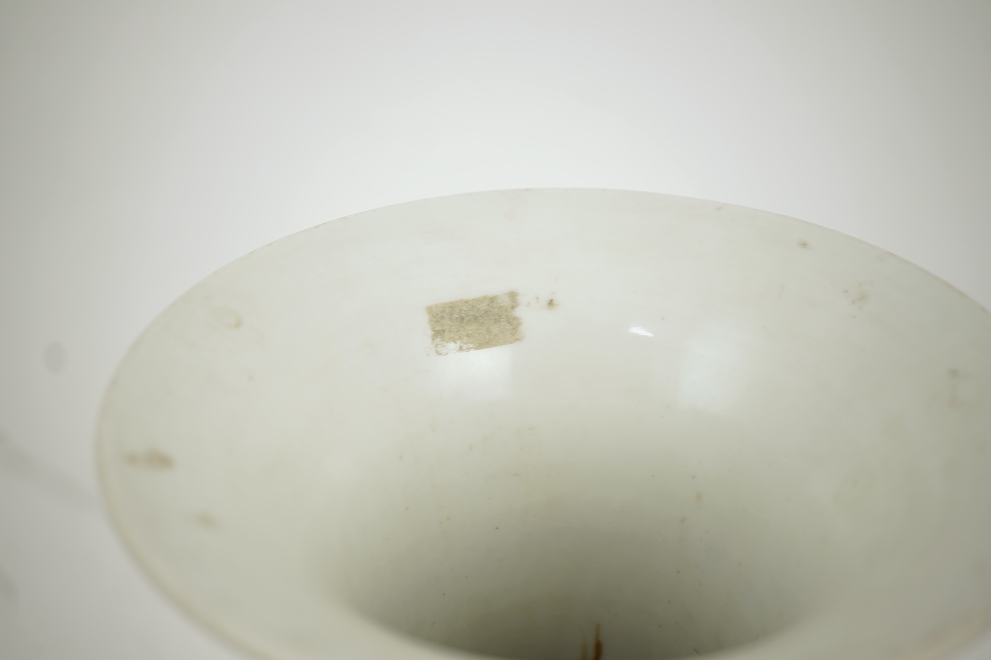 A Chinese white glazed 'gu' vase, 19th century